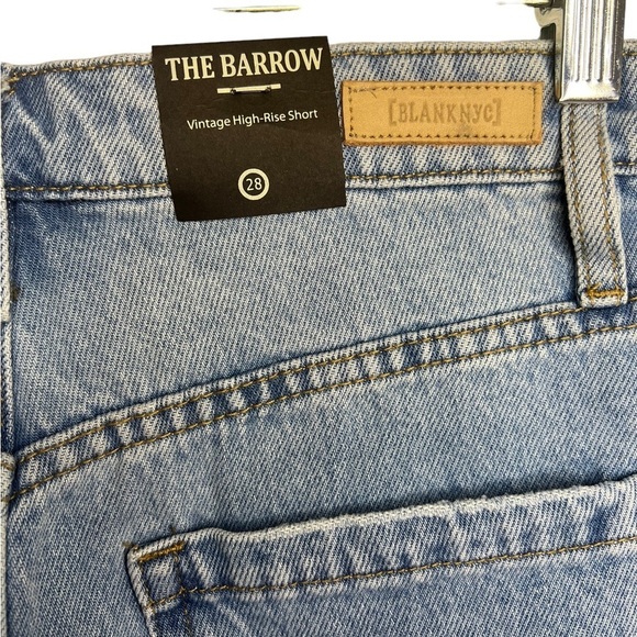 NWT Blank NYC The Barrow Vintage High-Rise Shorts Light Wash 28 - Picture 5 of 5